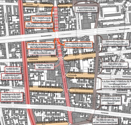 Erweiterung der Fußgängerzone Wilmersdorfer Straße, Berlin-Chrlottenburg